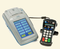 Image of FD300 being used with FD30 pin pad