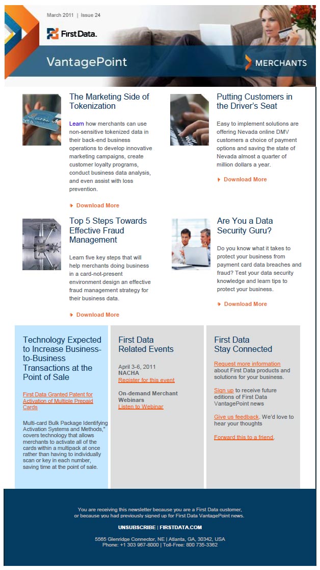 Sample VantagePoint newsletter